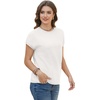 image:imageWIHOLL Short Sleeve Sweater for Women Summer Tops Crew Neck Fashion Clothing Tshirts Shirts Travel Outfits Dressy CasualWhite