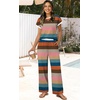 image:imageWIHOLL Two Piece Sets for Women Lounge Sets Plus Size Summer Outfits Cruise Resort Wear 2026 Beach Vacation Travel Matching Pants Sets Fashion Clothing Business Casual Office Cute Cropped T Shirts