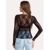 image:imageWIHOLL Womens Mesh Sheer Tops Sexy Crew Neck Summer Loose FIt Party Clubwear ShirtsA2 Black