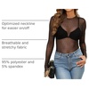 image:imageWIHOLL Womens Mesh Sheer Tops Sexy Crew Neck Summer Loose FIt Party Clubwear ShirtsA2 Black Polka Dot