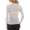 image:imageWIHOLL Womens Mesh Sheer Tops Sexy Crew Neck Summer Loose FIt Party Clubwear ShirtsA4 White