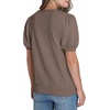 image:imageWIHOLL Womens Puff Short Sleeve Sweater 2026 Spring Summer Tops Trendy Business Causal Outfits Work Blouses ClothesCoffee