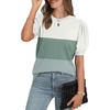 image:imageWIHOLL Womens Puff Short Sleeve Sweater 2026 Spring Summer Tops Trendy Business Causal Outfits Work Blouses ClothesWhite Green Blue