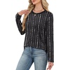 image:imageWIHOLL Womens Striped Long Sleeve Shirts Fall Outfits 2026 Color Block Tops Fashion Clothing Ribbed Crewneck Tee BlousesEblack