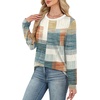 image:imageWIHOLL Womens Striped Long Sleeve Shirts Fall Outfits 2026 Color Block Tops Fashion Clothing Ribbed Crewneck Tee BlousesGorange and Blue Plaid