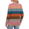 image:imageWIHOLL Womens Striped Long Sleeve Shirts Fall Outfits 2026 Color Block Tops Fashion Clothing Ribbed Crewneck Tee BlousesHcolorful Stripe