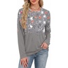 image:imageWIHOLL Womens Striped Long Sleeve Shirts Fall Outfits 2026 Color Block Tops Fashion Clothing Ribbed Crewneck Tee BlousesHfloral Grey