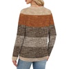 image:imageWIHOLL Womens Striped Long Sleeve Shirts Fall Outfits 2026 Color Block Tops Fashion Clothing Ribbed Crewneck Tee BlousesHkhaki Stripe