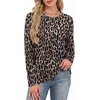 image:imageWIHOLL Womens Striped Long Sleeve Shirts Fall Outfits 2026 Color Block Tops Fashion Clothing Ribbed Crewneck Tee BlousesHleopard