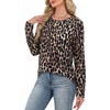 image:imageWIHOLL Womens Striped Long Sleeve Shirts Fall Outfits 2026 Color Block Tops Fashion Clothing Ribbed Crewneck Tee BlousesHleopard