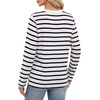 image:imageWIHOLL Womens Striped Long Sleeve Shirts Fall Outfits 2026 Color Block Tops Fashion Clothing Ribbed Crewneck Tee BlousesHwhite Stripes