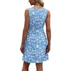 image:imageWIHOLL Womens Summer Dress 2026 ALine Sleeveless Casual Sundress with Pockets FloralSolid01blue White
