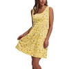 image:imageWIHOLL Womens Summer Dress 2026 ALine Sleeveless Casual Sundress with Pockets FloralSolid02yellow White