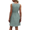 image:imageWIHOLL Womens Summer Dress 2026 ALine Sleeveless Casual Sundress with Pockets FloralSolid04green White