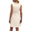 image:imageWIHOLL Womens Summer Dress 2026 ALine Sleeveless Casual Sundress with Pockets FloralSolidBeige Gingham