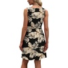image:imageWIHOLL Womens Summer Dress 2026 ALine Sleeveless Casual Sundress with Pockets FloralSolidBlack Beige Tropical Leaves