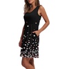 image:imageWIHOLL Womens Summer Dress 2026 ALine Sleeveless Casual Sundress with Pockets FloralSolidBlack Floral