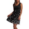 image:imageWIHOLL Womens Summer Dress 2026 ALine Sleeveless Casual Sundress with Pockets FloralSolidBlack Floral
