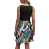 image:imageWIHOLL Womens Summer Dress 2026 ALine Sleeveless Casual Sundress with Pockets FloralSolidBlack Floral Leaf