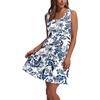 image:imageWIHOLL Womens Summer Dress 2026 ALine Sleeveless Casual Sundress with Pockets FloralSolidBlue Print