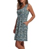image:imageWIHOLL Womens Summer Dress 2026 ALine Sleeveless Casual Sundress with Pockets FloralSolidFloral01