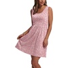 image:imageWIHOLL Womens Summer Dress 2026 ALine Sleeveless Casual Sundress with Pockets FloralSolidFloral05