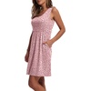 image:imageWIHOLL Womens Summer Dress 2026 ALine Sleeveless Casual Sundress with Pockets FloralSolidFloral05