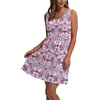 image:imageWIHOLL Womens Summer Dress 2026 ALine Sleeveless Casual Sundress with Pockets FloralSolidFuchsia Paisley