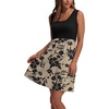 image:imageWIHOLL Womens Summer Dress 2026 ALine Sleeveless Casual Sundress with Pockets FloralSolidKhaki Floral