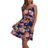 image:imageWIHOLL Womens Summer Dress 2026 ALine Sleeveless Casual Sundress with Pockets FloralSolidNavy Pink Floral