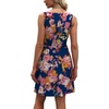 image:imageWIHOLL Womens Summer Dress 2026 ALine Sleeveless Casual Sundress with Pockets FloralSolidNavy Pink Floral