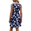 image:imageWIHOLL Womens Summer Dress 2026 ALine Sleeveless Casual Sundress with Pockets FloralSolidNavy Print