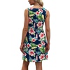 image:imageWIHOLL Womens Summer Dress 2026 ALine Sleeveless Casual Sundress with Pockets FloralSolidNavy Tropical Print