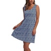 image:imageWIHOLL Womens Summer Dress 2026 ALine Sleeveless Casual Sundress with Pockets FloralSolidNavy White Floral