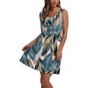 image:imageWIHOLL Womens Summer Dress 2026 ALine Sleeveless Casual Sundress with Pockets FloralSolidPalm Leaf