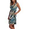 image:imageWIHOLL Womens Summer Dress 2026 ALine Sleeveless Casual Sundress with Pockets FloralSolidPalm Leaf