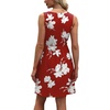 image:imageWIHOLL Womens Summer Dress 2026 ALine Sleeveless Casual Sundress with Pockets FloralSolidRed Print