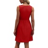 image:imageWIHOLL Womens Summer Dress 2026 ALine Sleeveless Casual Sundress with Pockets FloralSolidSolid Red