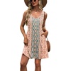 image:imageWIHOLL Womens Summer Dress 2026 ALine Sleeveless Casual Sundress with Pockets FloralSolidVintage Pink