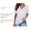 image:imageWIHOLL Womens Summer TShirts Short Sleeve V Neck Dolman Tops with Side Shirring Loose Fit Shirts Spring Fashion02white