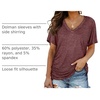 image:imageWIHOLL Womens Summer TShirts Short Sleeve V Neck Dolman Tops with Side Shirring Loose Fit Shirts Spring Fashion05red