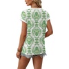 image:imageWIHOLL Womens Summer Tops 2026 Cap Short Sleeve Shirs V Neck T Shirts Fashion Beach Vacation Clothes Color BlockPrint Green