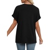 image:imageWIHOLL Womens Summer Tops Short Dolman Sleeve Shirts 2026 Fashion V Neck Outfits Clothes1black