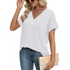 image:imageWIHOLL Womens Summer Tops Short Dolman Sleeve Shirts 2026 Fashion V Neck Outfits Clothes1white