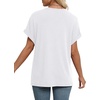 image:imageWIHOLL Womens Summer Tops Short Dolman Sleeve Shirts 2026 Fashion V Neck Outfits Clothes1white
