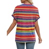 image:imageWIHOLL Womens Summer Tops Short Dolman Sleeve Shirts 2026 Fashion V Neck Outfits Clothes2boho Stripes 1