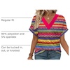 image:imageWIHOLL Womens Summer Tops Short Dolman Sleeve Shirts 2026 Fashion V Neck Outfits Clothes2boho Stripes 1