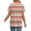 image:imageWIHOLL Womens Summer Tops Short Dolman Sleeve Shirts 2026 Fashion V Neck Outfits Clothes2boho Stripes 2