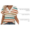 image:imageWIHOLL Womens Summer Tops Short Dolman Sleeve Shirts 2026 Fashion V Neck Outfits Clothes2striped  Orange