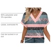 image:imageWIHOLL Womens Summer Tops Short Dolman Sleeve Shirts 2026 Fashion V Neck Outfits Clothes2stripes PinkBlue